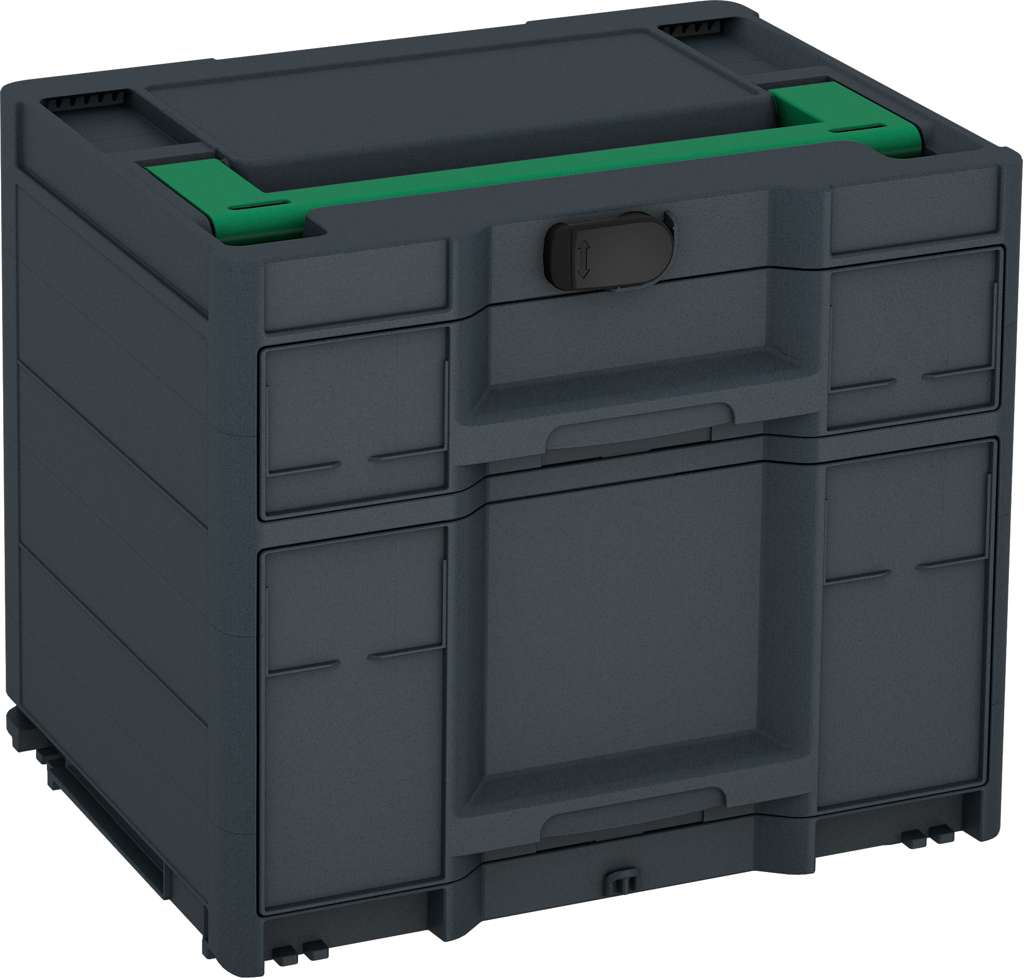 Systainer³ Sortainer/2 M 337, Anthracite with Signal Green lid handle and Black catches