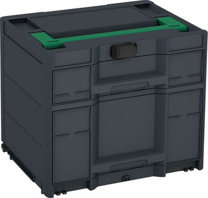 Systainer³ Sortainer/2 M 337, Anthracite with Signal Green lid handle and Black catches