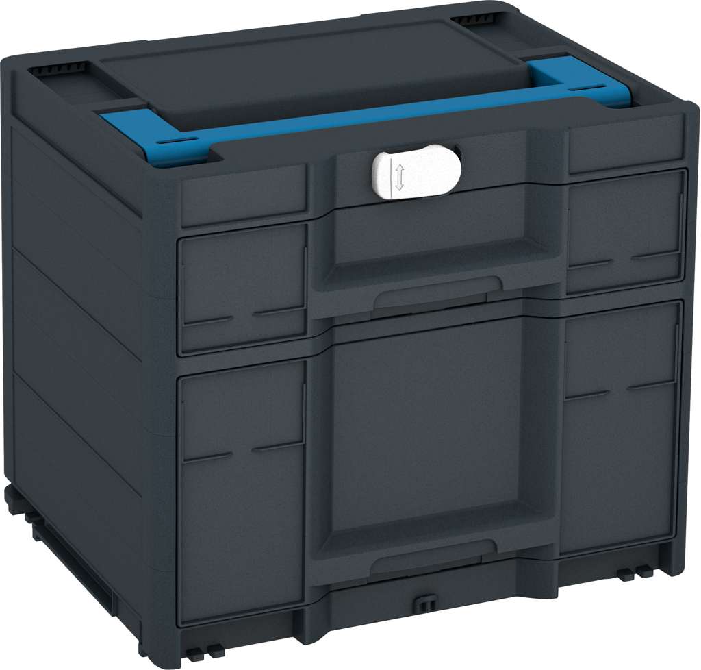 Systainer³ Sortainer/2 M 337, Anthracite with Sky Blue lid handle and White catches