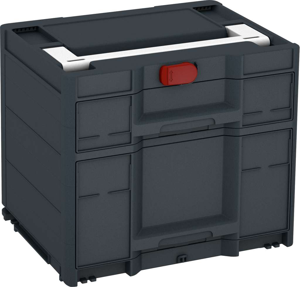Systainer³ Sortainer/2 M 337, Anthracite with White lid handle and Carmine Red catches
