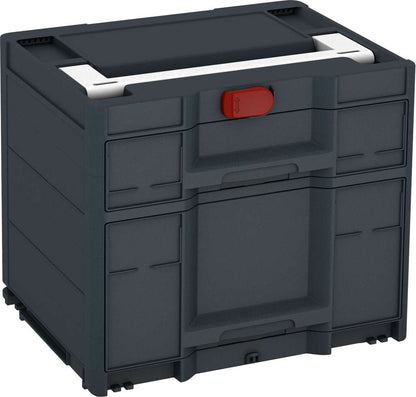Systainer³ Sortainer/2 M 337, Anthracite with White lid handle and Carmine Red catches