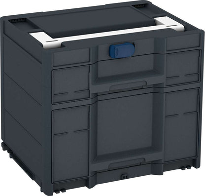 Systainer³ Sortainer/2 M 337, Anthracite with White lid handle and Sapphire Blue catches