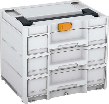 Systainer³ Sortainer/3 M 337, Light Grey with Anthracite lid handle and Daffodil Yellow catches