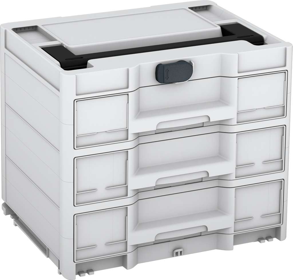 Systainer³ Sortainer/3 M 337, Light Grey with Black lid handle and Anthracite catches
