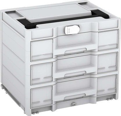 Systainer³ Sortainer/3 M 337, Light Grey with Black lid handle and White catches