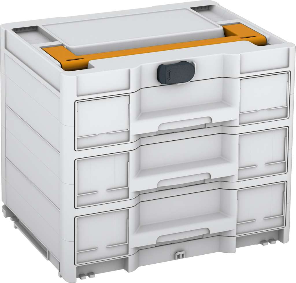 Systainer³ Sortainer/3 M 337, Light Grey with Daffodil Yellow lid handle and Anthracite catches