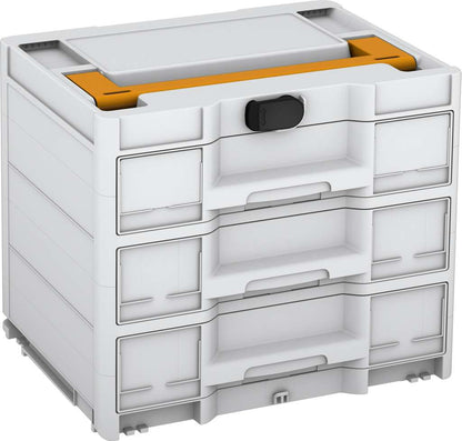 Systainer³ Sortainer/3 M 337, Light Grey with Daffodil Yellow lid handle and Black catches