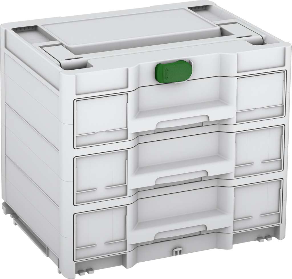 Systainer³ Sortainer/3 M 337, Light Grey with Emerald Green catches