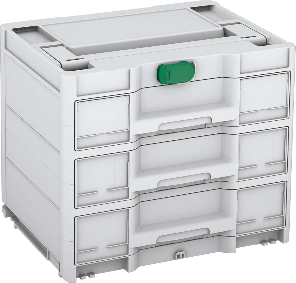 Systainer³ Sortainer/3 M 337, Light Grey with Signal Green catches