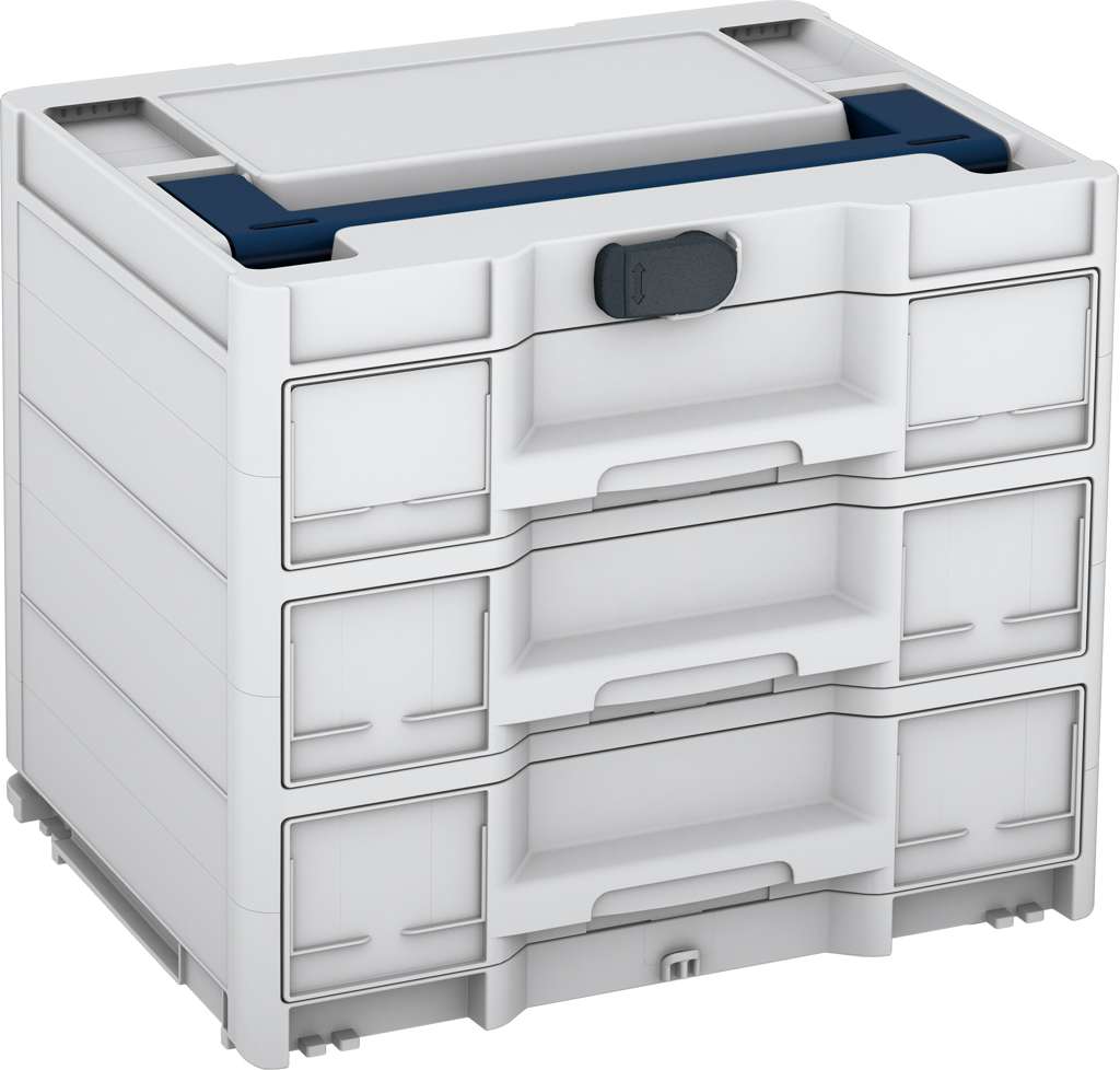 Systainer³ Sortainer/3 M 337, Light Grey with Sapphire Blue lid handle and Anthracite catches