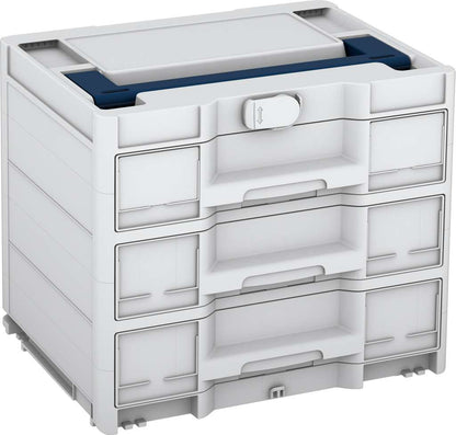 Systainer³ Sortainer/3 M 337, Light Grey with Sapphire Blue lid handle