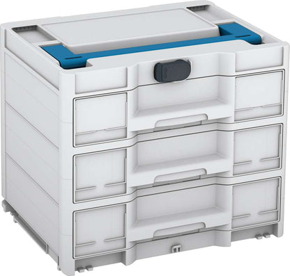 Systainer³ Sortainer/3 M 337, Light Grey with Sky Blue lid handle and Anthracite catches