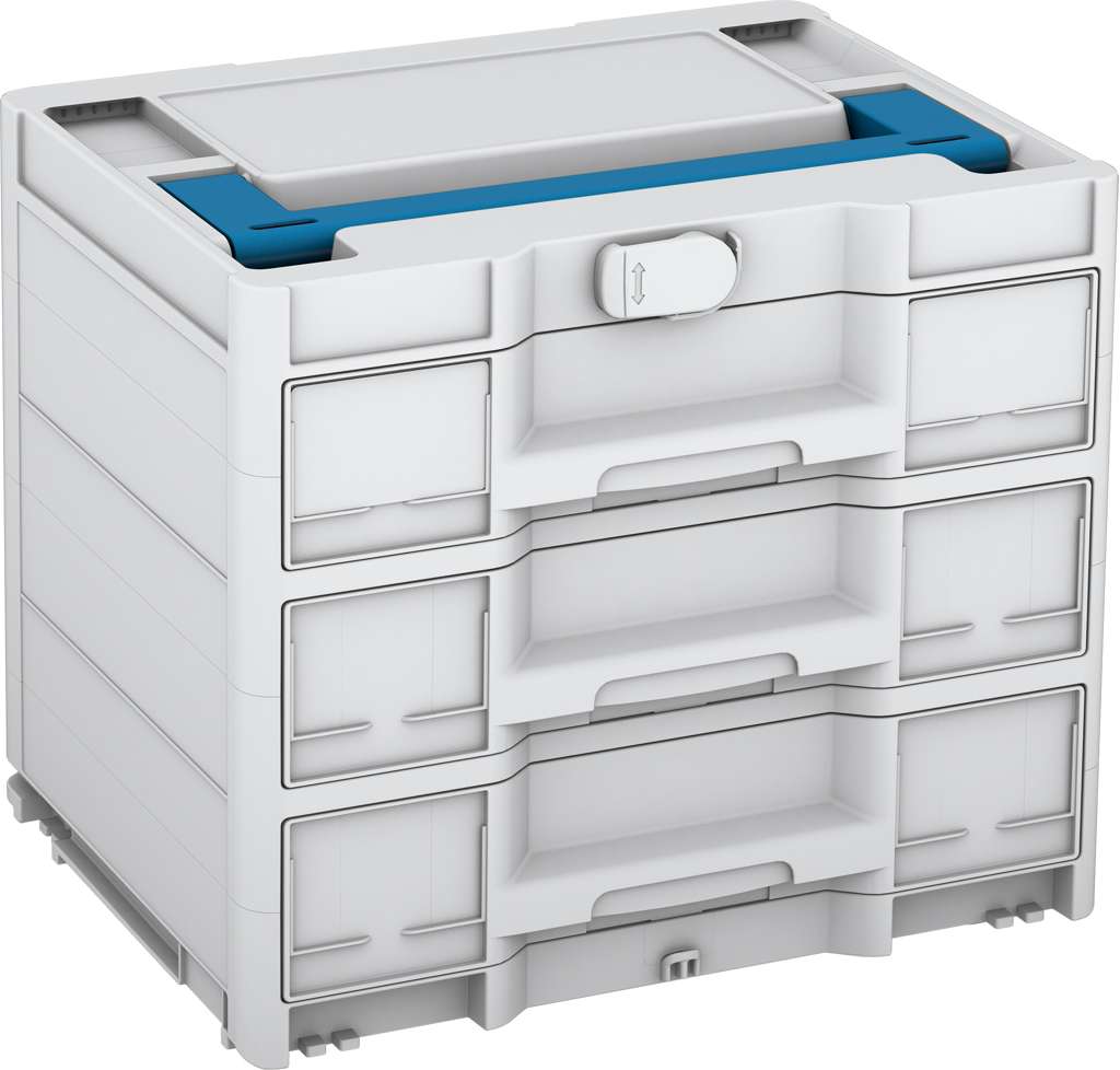Systainer³ Sortainer/3 M 337, Light Grey with Sky Blue lid handle