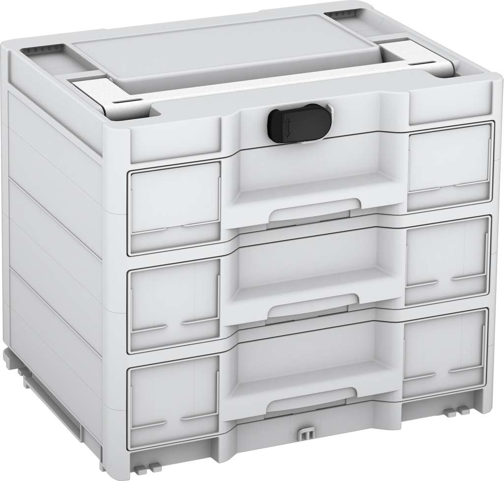 Systainer³ Sortainer/3 M 337, Light Grey with White lid handle and Black catches