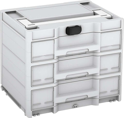 Systainer³ Sortainer/3 M 337, Light Grey with White lid handle and Black catches