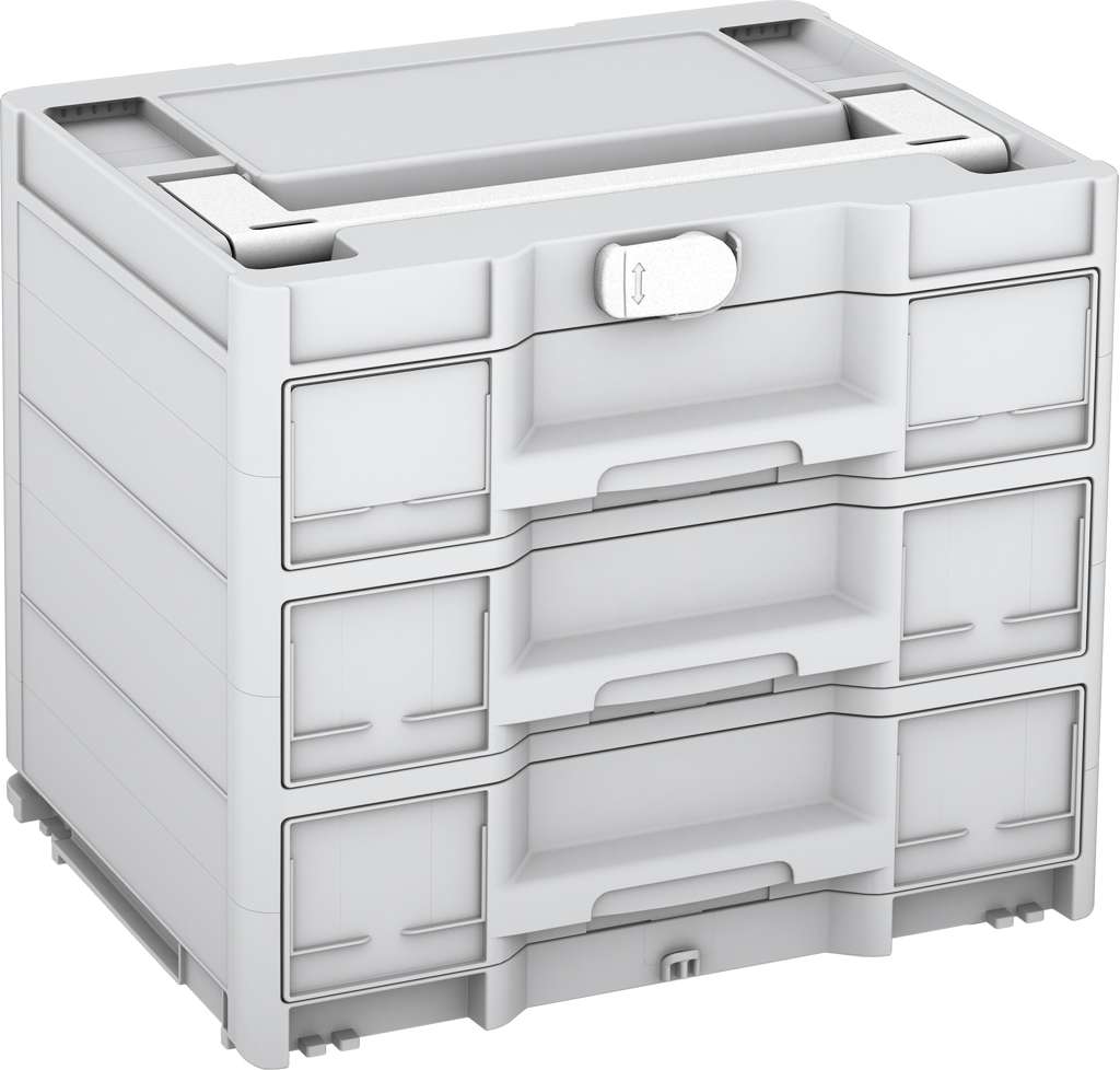 Systainer³ Sortainer/3 M 337, Light Grey with White lid handle and White catches