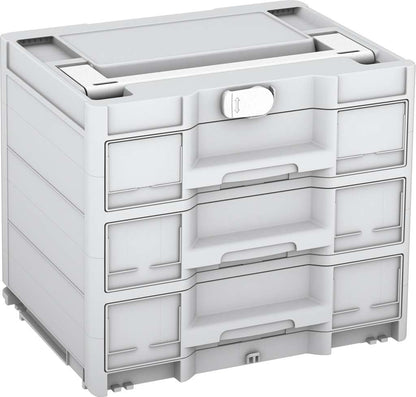 Systainer³ Sortainer/3 M 337, Light Grey with White lid handle and White catches