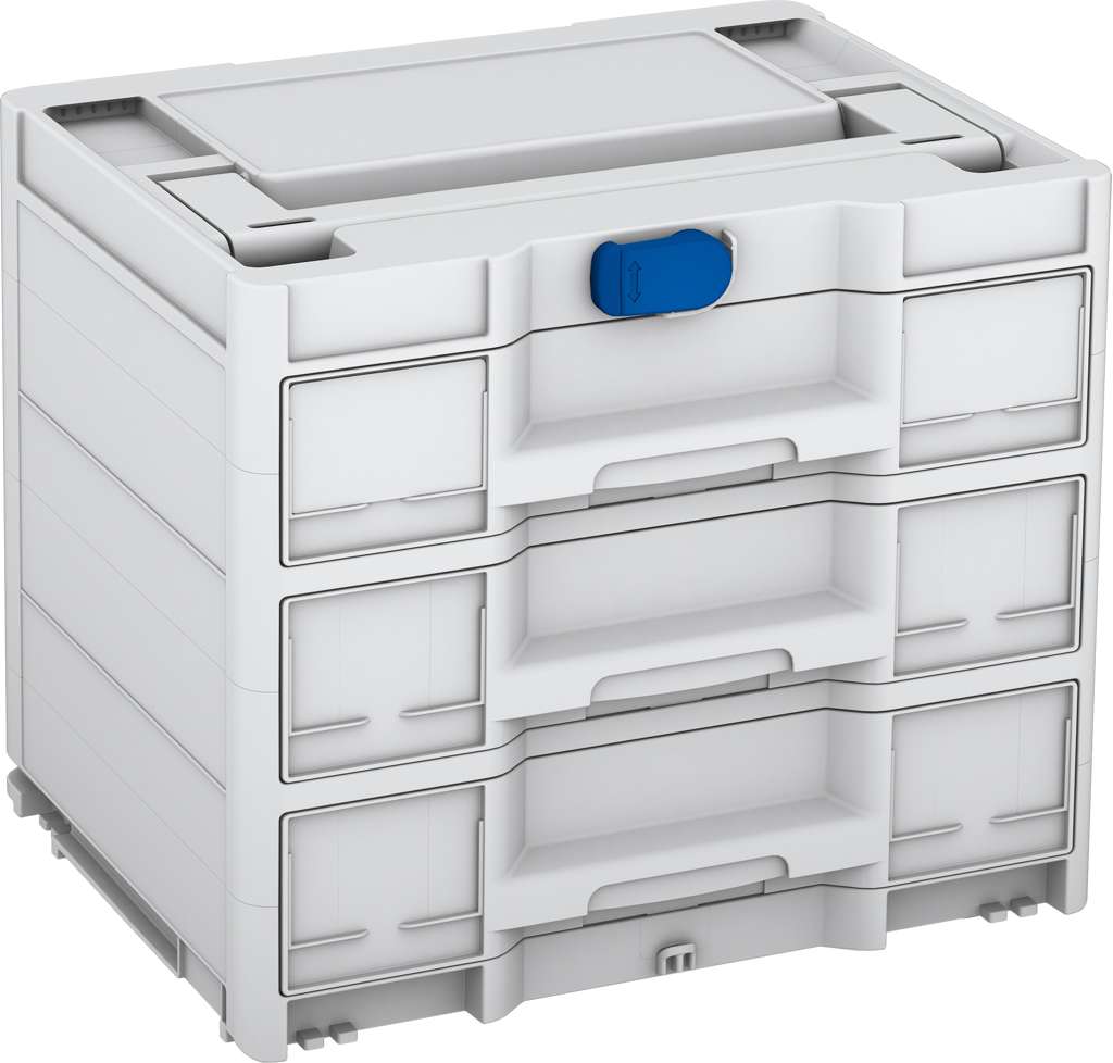 Systainer³ Sortainer/3 M 337, Light Grey with Signal Blue catches