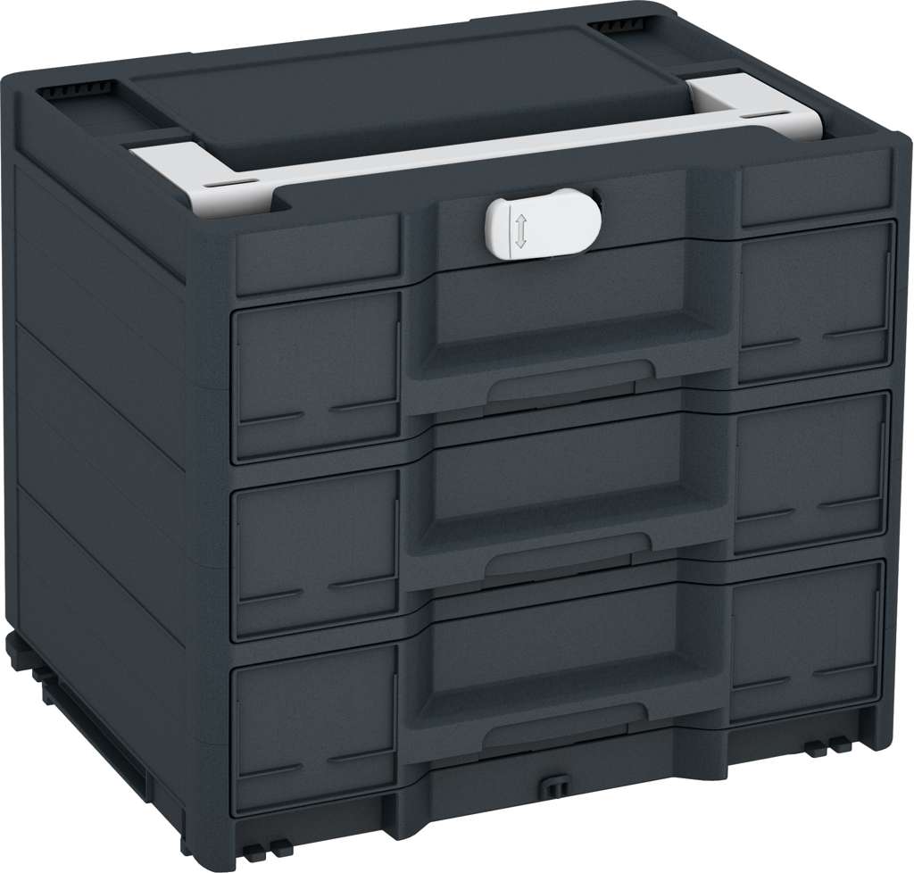 Systainer³ Sortainer/3 M 337, Anthracite with Light Grey lid handle and Light Grey catches