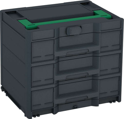 Systainer³ Sortainer/3 M 337, Anthracite with Signal Green lid handle