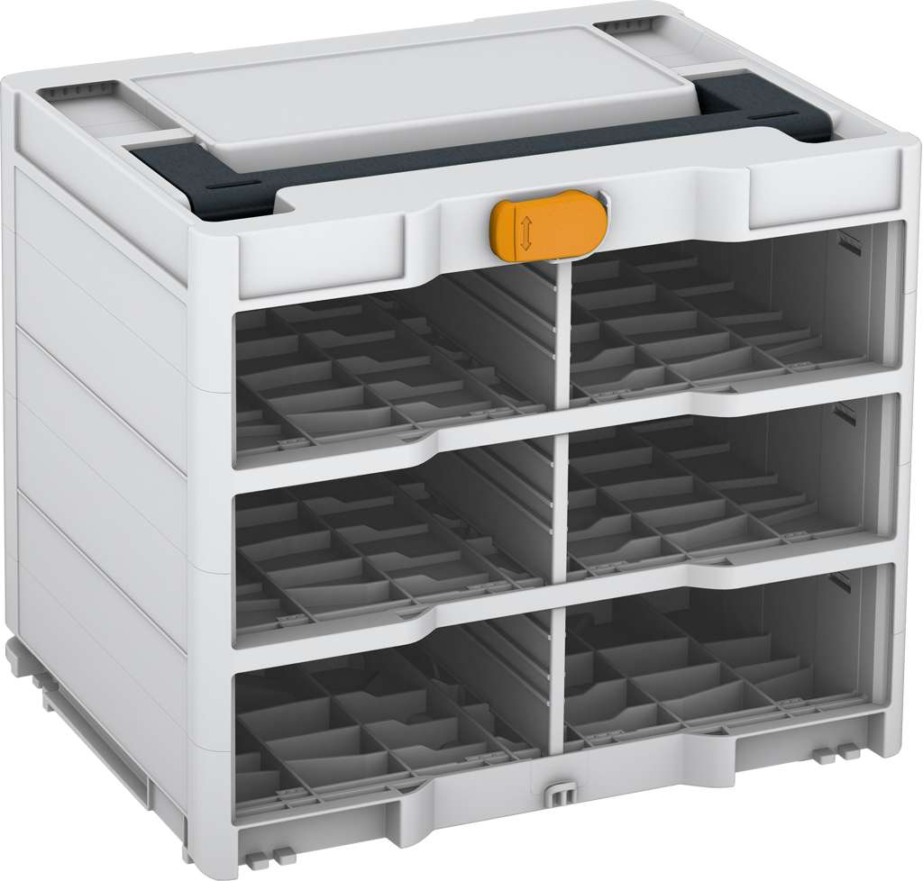 Systainer³ Rack/0 M 337, Light Grey with Anthracite lid handle and Daffodil Yellow catches