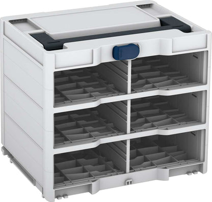 Systainer³ Rack/0 M 337, Light Grey with Anthracite lid handle and Sapphire Blue catches