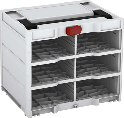 Systainer³ Rack/0 M 337, Light Grey with Black lid handle and Carmine Red catches