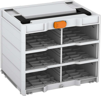 Systainer³ Rack/0 M 337, Light Grey with Black lid handle and Deep Orange catches