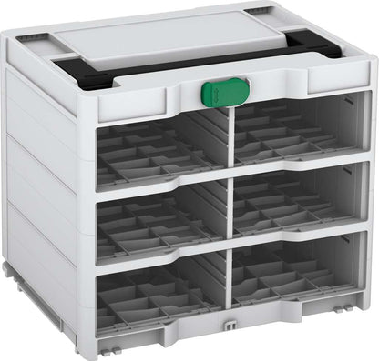 Systainer³ Rack/0 M 337, Light Grey with Black lid handle and Signal Green catches
