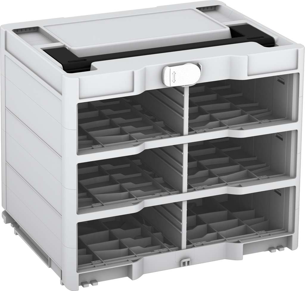Systainer³ Rack/0 M 337, Light Grey with Black lid handle and White catches