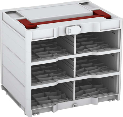Systainer³ Rack/0 M 337, Light Grey with Carmine Red lid handle