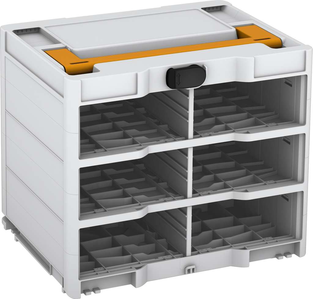 Systainer³ Rack/0 M 337, Light Grey with Daffodil Yellow lid handle and Black catches