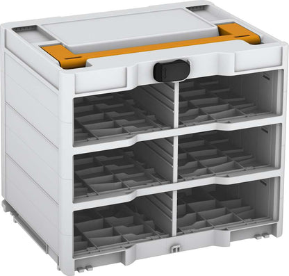 Systainer³ Rack/0 M 337, Light Grey with Daffodil Yellow lid handle and Black catches