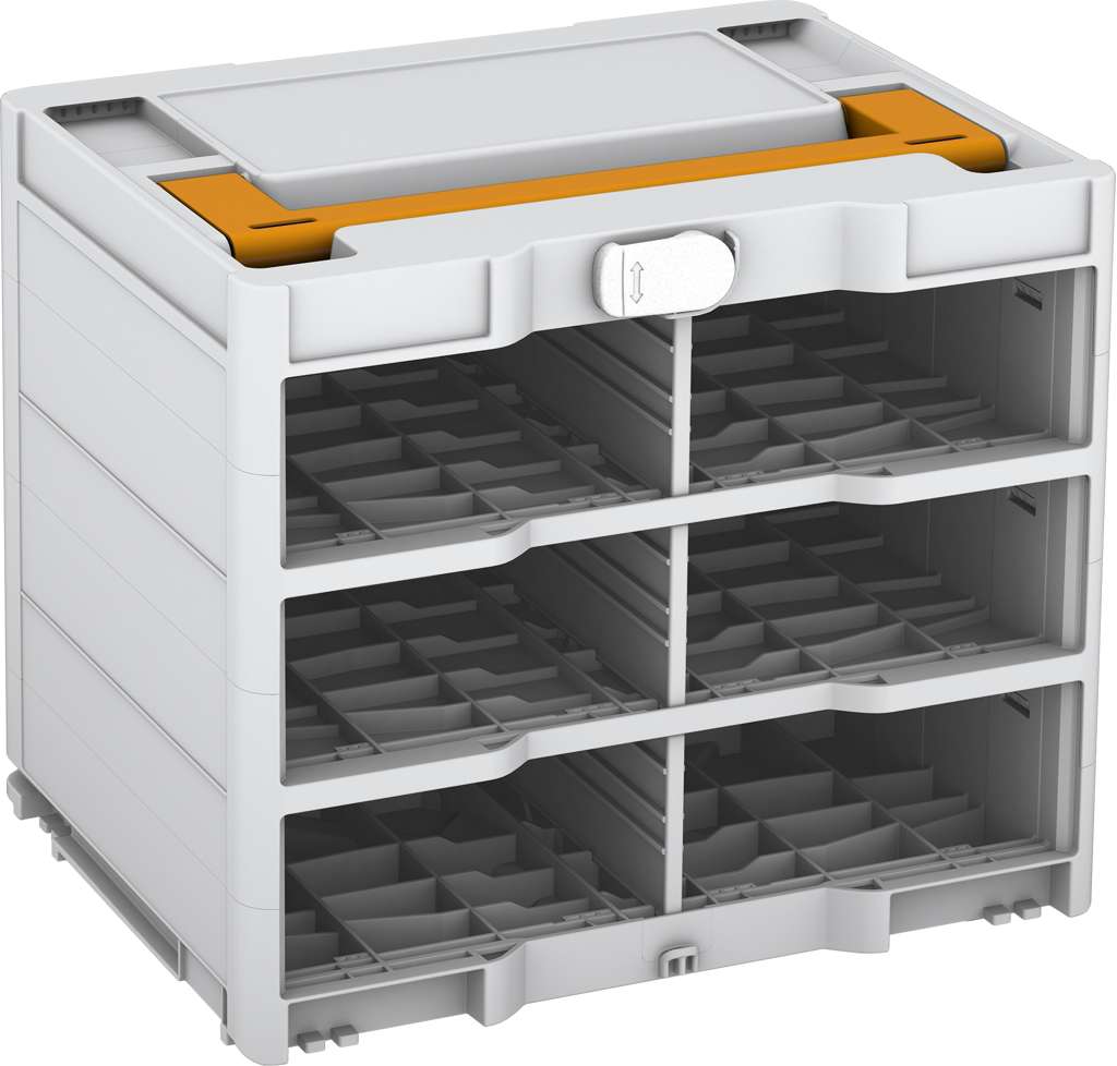Systainer³ Rack/0 M 337, Light Grey with Daffodil Yellow lid handle and White catches