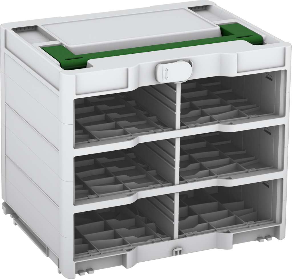 Systainer³ Rack/0 M 337, Light Grey with Emerald Green lid handle