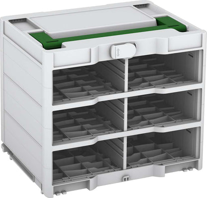 Systainer³ Rack/0 M 337, Light Grey with Emerald Green lid handle