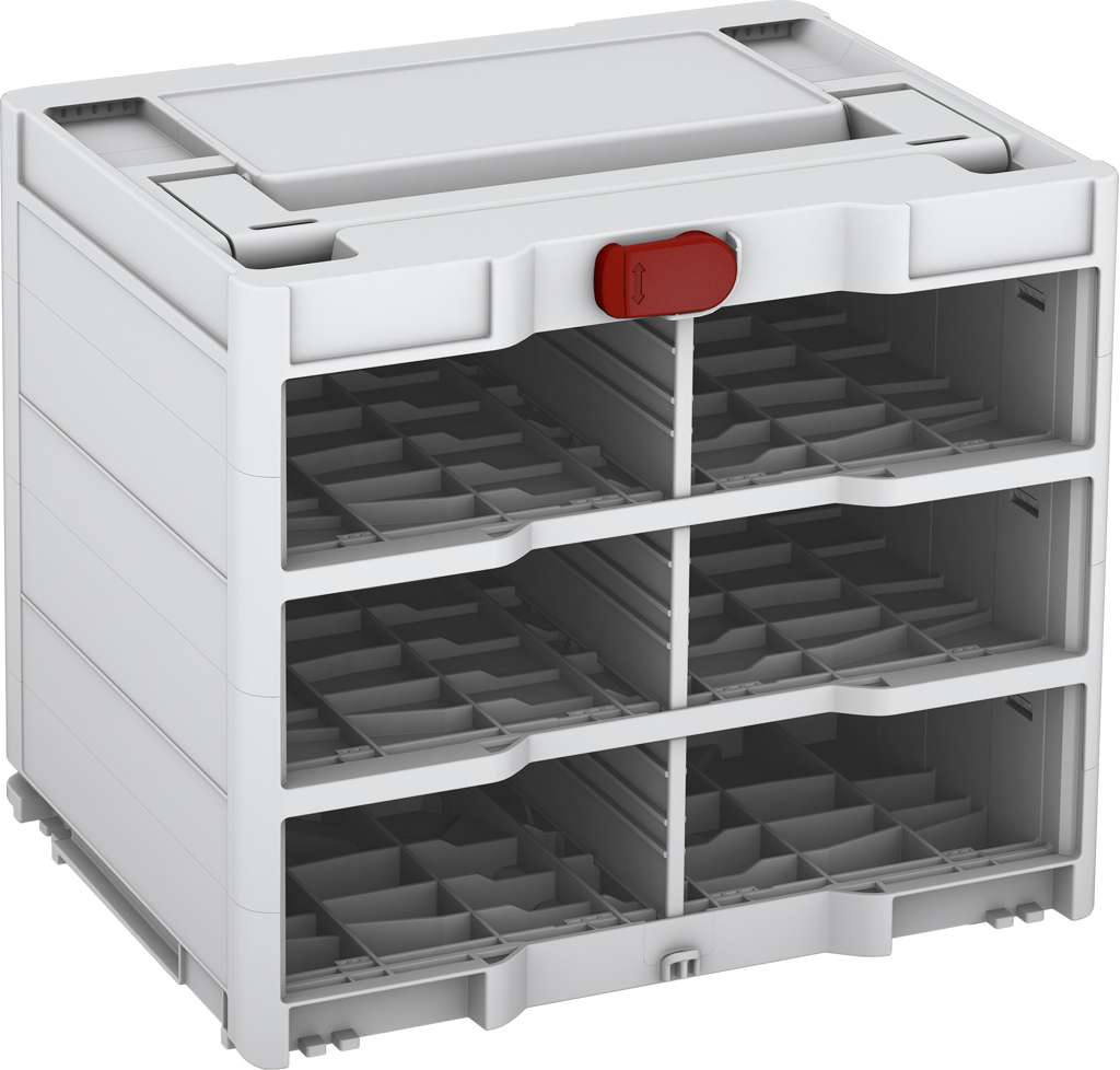 Systainer³ Rack/0 M 337, Light Grey with Carmine Red catches