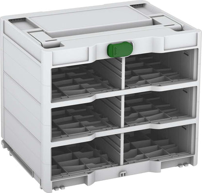 Systainer³ Rack/0 M 337, Light Grey with Emerald Green catches