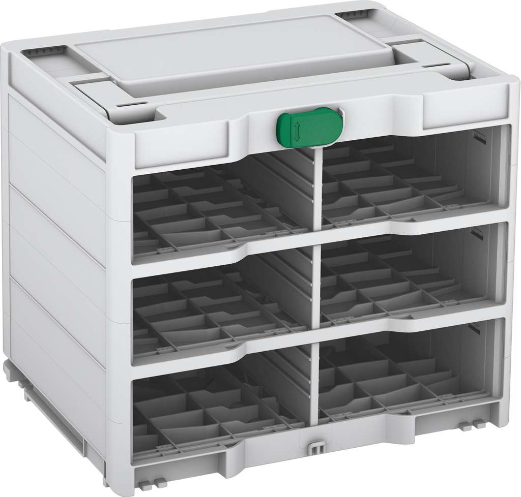 Systainer³ Rack/0 M 337, Light Grey with Signal Green catches