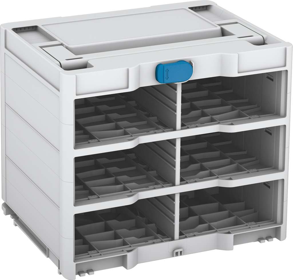 Systainer³ Rack/0 M 337, Light Grey with Sky Blue catches