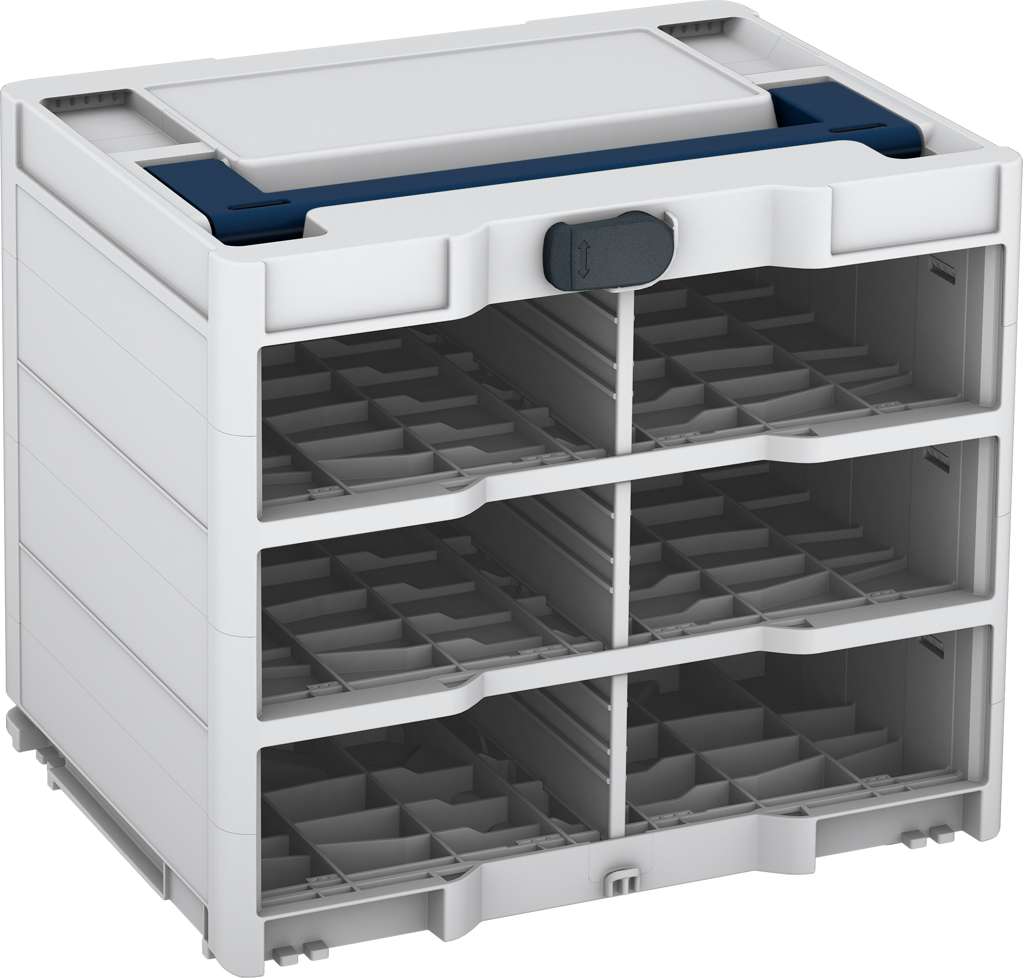 Systainer³ Rack/0 M 337, Light Grey with Sapphire Blue lid handle and Anthracite catches