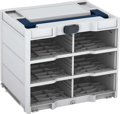 Systainer³ Rack/0 M 337, Light Grey with Sapphire Blue lid handle and Anthracite catches
