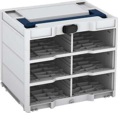 Systainer³ Rack/0 M 337, Light Grey with Sapphire Blue lid handle and Black catches