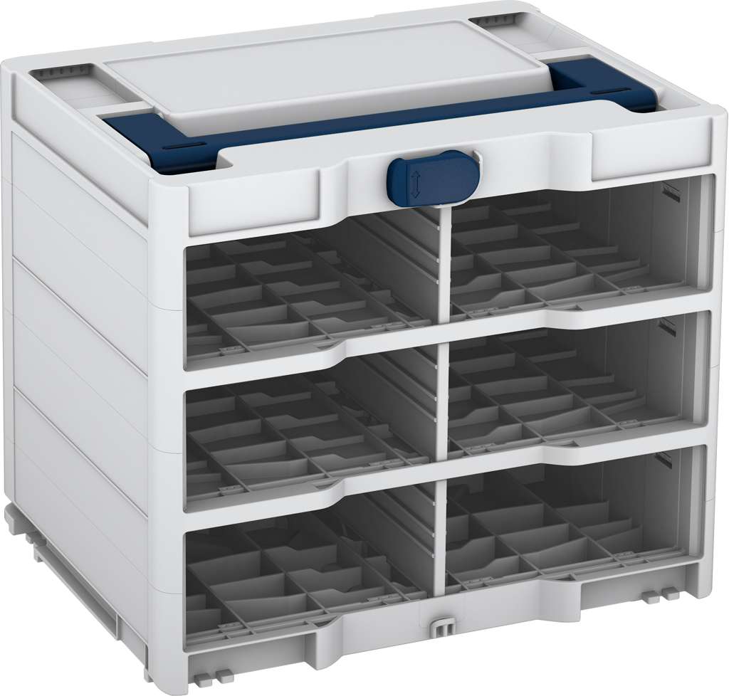 Systainer³ Rack/0 M 337, Light Grey with Sapphire Blue lid handle and Sapphire Blue catches