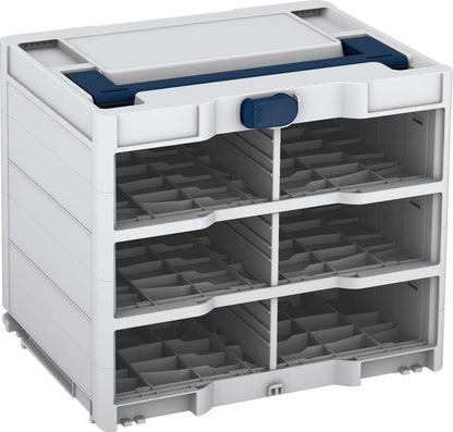 Systainer³ Rack/0 M 337, Light Grey with Sapphire Blue lid handle and Sapphire Blue catches