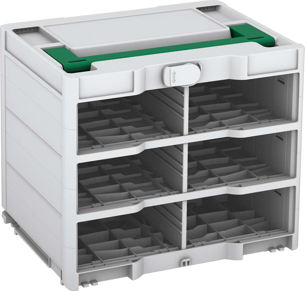 Systainer³ Rack/0 M 337, Light Grey with Signal Green lid handle