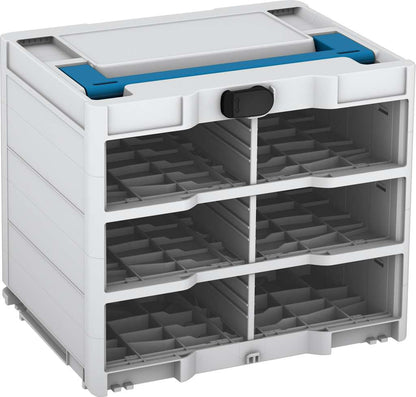 Systainer³ Rack/0 M 337, Light Grey with Sky Blue lid handle and Black catches