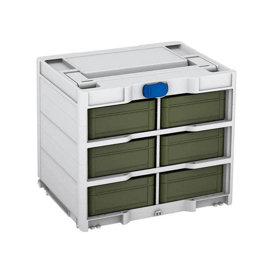 Systainer³ Rack/6 M 337, Light Grey & Olive Green