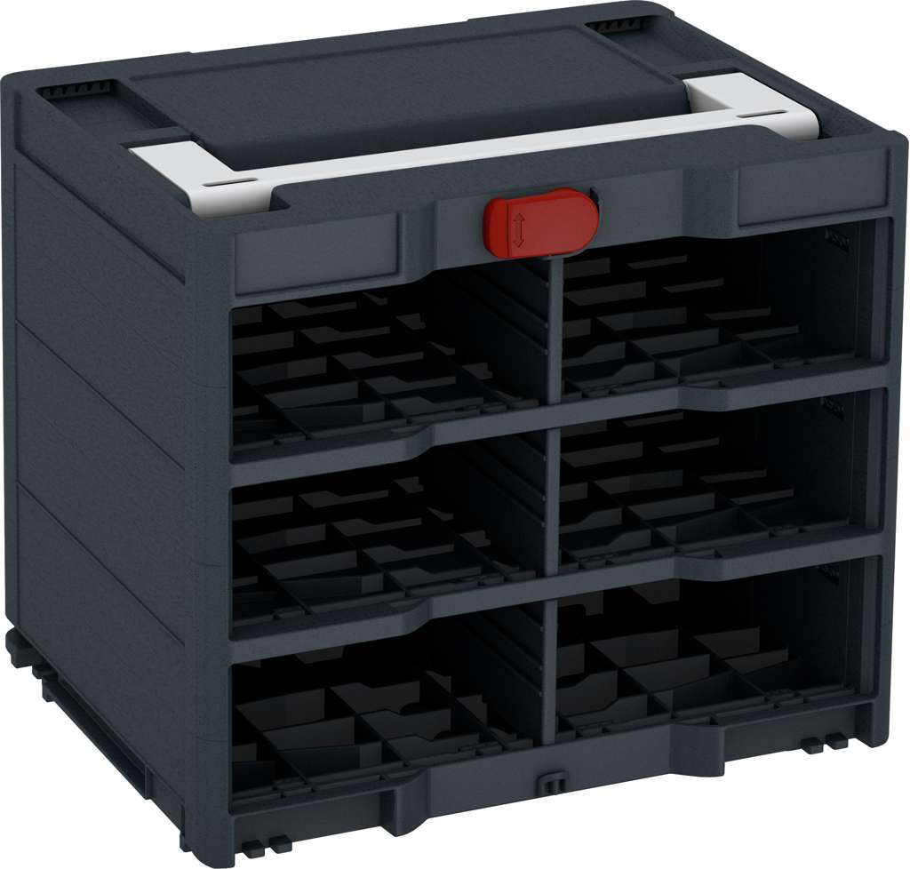 Systainer³ Rack/0 M 337, Anthracite with Light Grey lid handle and Carmine Red catches