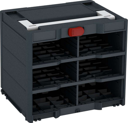 Systainer³ Rack/0 M 337, Anthracite with Light Grey lid handle and Carmine Red catches